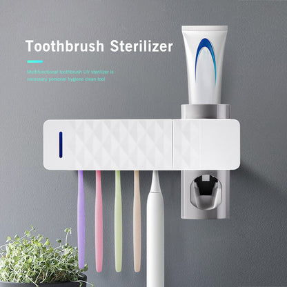 UV Toothbrush Sanitizer & Toothpaste Dispenser